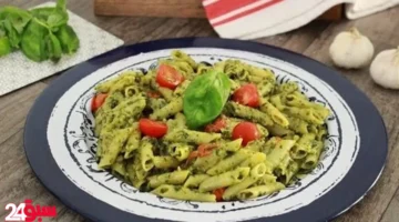المكرونة بصوص البيستو مثل أشهر المطاعم الإيطالية بخطوات سهلة ومكونات بسيطة